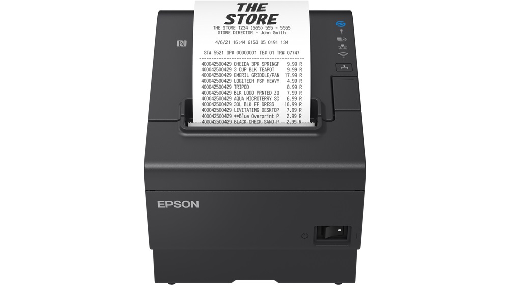 Epson TM-T88VII (112) - POS Receipt Printer - USB, Ethernet and Serial connectivity - Black Color