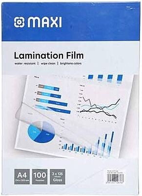 Maxi A4 Lamination Film - 125 Micron, 100 Sheets