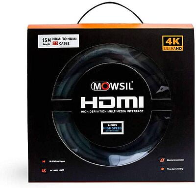 Mowsil HDMI To HDMI (2.0) 4K Cable -  15 Meter