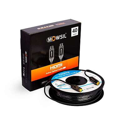 Mowsil AOC-FIBER HDMI 4K 60Hz 2.0 Cable - 15Mtr (Removable Connector)