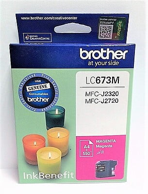 Brother LC673M Magenta ink Cartridge - Yield ~550 Pages