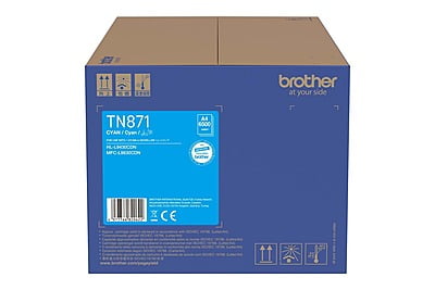 BROTHER TN871 Standard Yield Cyan Toner Cartridge - Aprox.6500 Pages