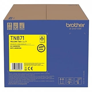 BROTHER TN871 Standard Yield Yellow Toner Cartridge for MFC-L9630CDN and HL-L9430CDN