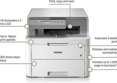 Brother DCP-L3510CDW All in One Color Printer
