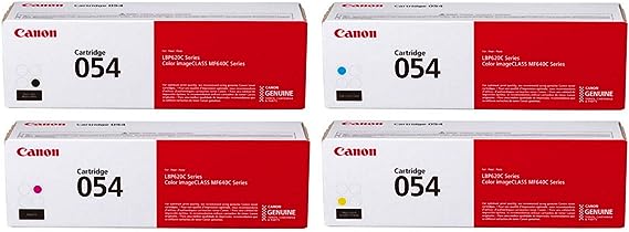 Canon Genuine 054 Complete 4-Color Toner Cartridge Set (CRG-054)