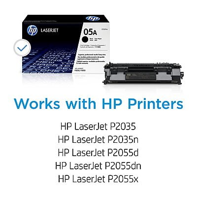 HP 05A Black Original LaserJet Toner Cartridge, CE505A
