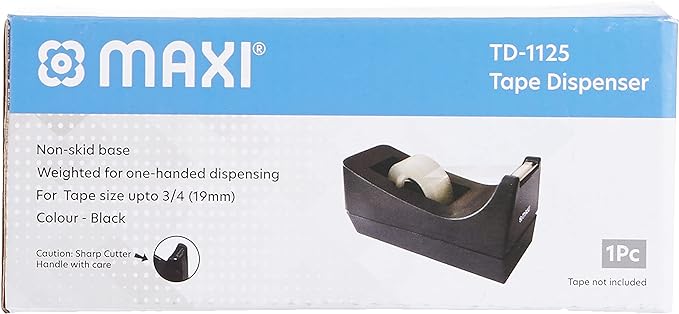 Maxi tape dispenser 3/4 suitable for 19mmx33m tape, TD1125