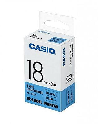 CASIO 18mm Black on Blue EZ-Label Cartridge | XR-18BU1