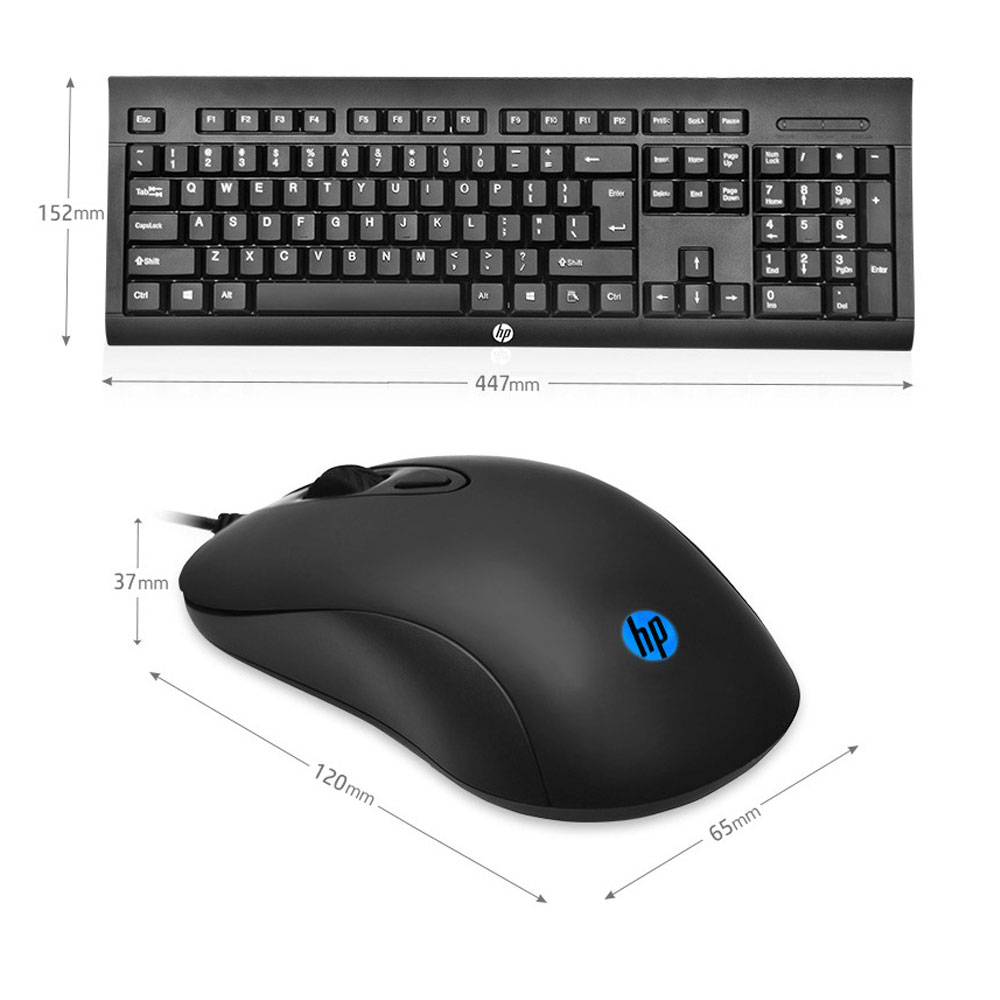 HP KM100 Wired USB Mouse & Keyboard Combo