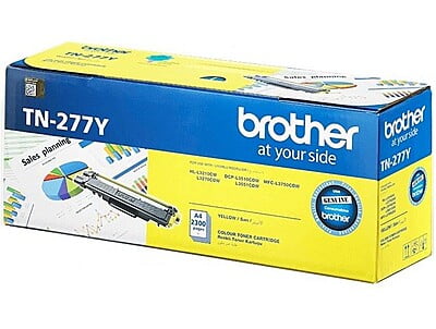 Brother TN-277 High Yield Yellow Toner Cartridge (~2,300 Pages)