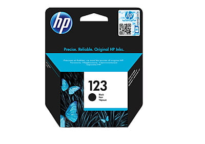 HP 123 Black Original Ink Cartridge-F6V17AE