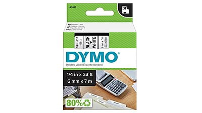 DYMO D1 Standard Labels 1/4"- 6mm-43613