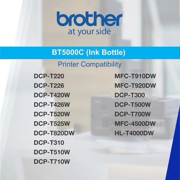 Brother Genuine BT5000C Cyan Ink bottle  - 48.8ml - Image 3