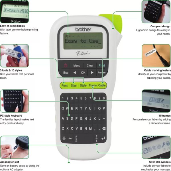 Brother PT-H110 Label Printer For Home And Small Office - Image 2