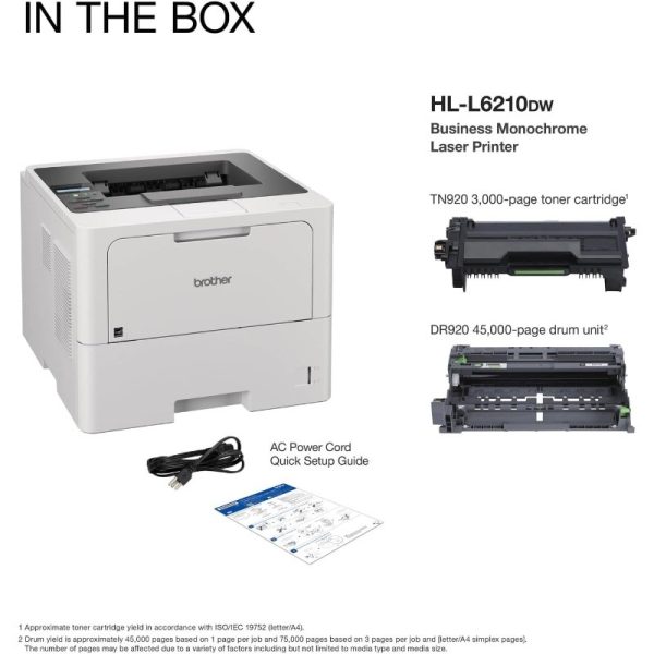 Brother HL-L6210DW Wireless Monochrome Laser Printer with Duplex, Wi-Fi & Network Connectivity - Image 3