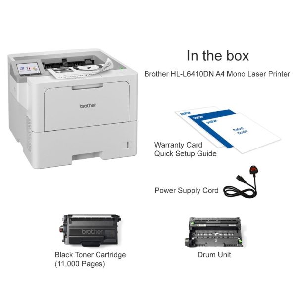 Brother HL-L6410DN Monochrome Laser Printer with Duplex & Network Connectivity - Image 3
