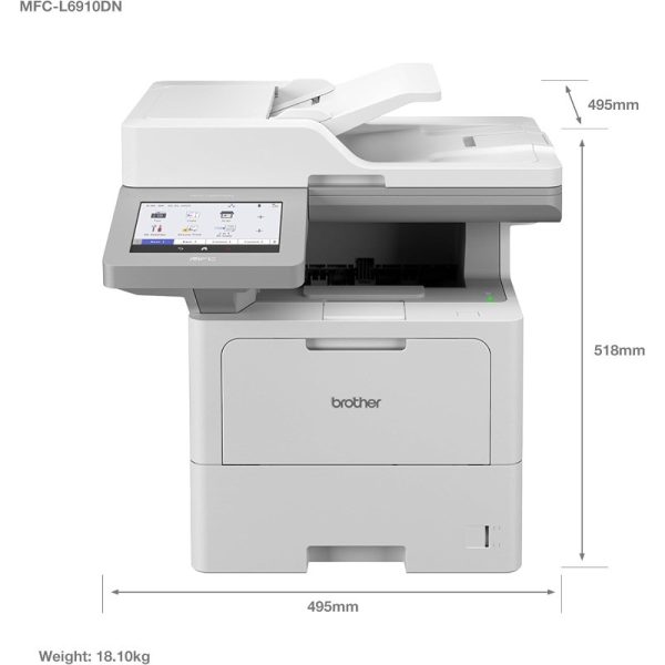 Brother Professional 4-in-1 Mono Laser Printer MFC-L6910DN with Duplex, ADF & Network Connectivity - Image 4