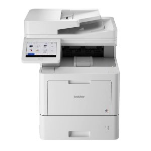 Brother MFC-L9630CDN A4 Color Laser Printer front view with touchscreen and paper trays visible
