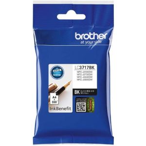 Brother Genuine LC3717BK Standard Yield Black ink cartridge - Aprox.550 Pages