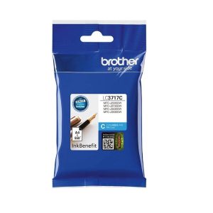 Brother Genuine LC3717C Standard Yield Cyan ink cartridge - Aprox.550 Pages