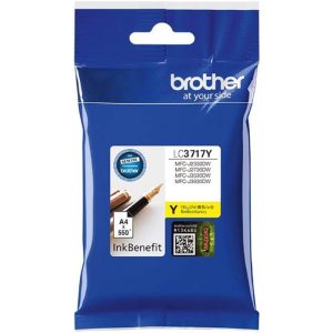 Brother Genuine LC3717Y Standard Yield Yellow ink cartridge - Aprox.550 Pages