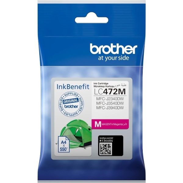 Brother Genuine LC472 Magenta Ink Cartridge~550 Pages