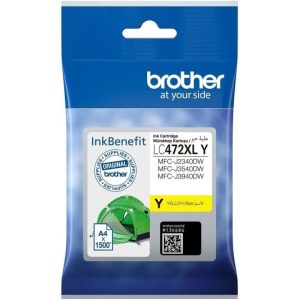Brother Genuine LC472XL High yield Yellow Ink Cartridge ~1500 Pages