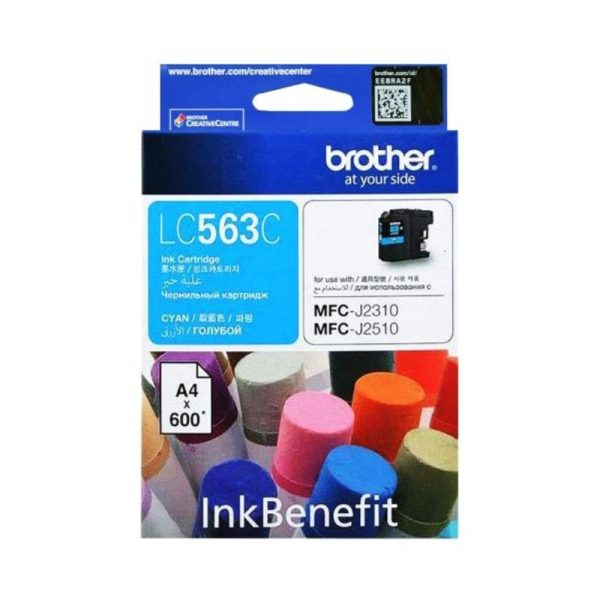 Brother LC563 Cyan Ink Cartridge- Yield ~600-Pages