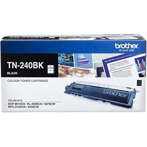 Brother TN240BK Black Toner Cartridge - Yield ~2200 Pages