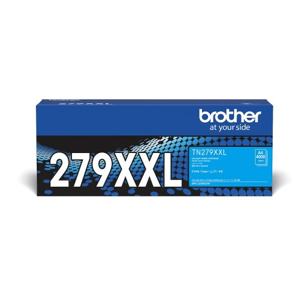 Brother TN279XXL Super High Yield Cyan Toner Cartridge - Yield ~4,000 Pages