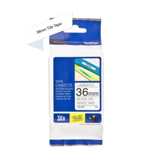 Brother TZe-261 Labelling Tape Cassette – Black on White, 36mm wide
