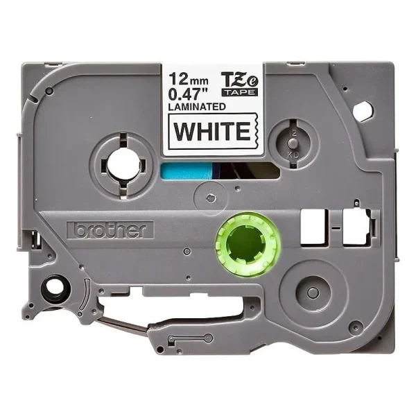 Brother TZE231 - 12mm Black Print on White Laminated Tape - Image 2