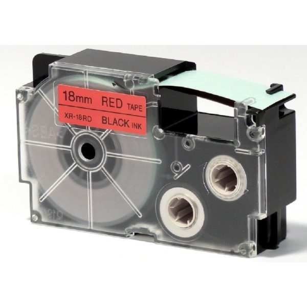 CASIO 18mm Black on Red EZ-Label Cartridge | XR-18RD1 - Image 2