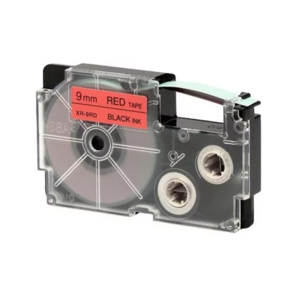 CASIO 9mm Black on Red EZ-Label Cartridge | XR-9RD1 - Image 2