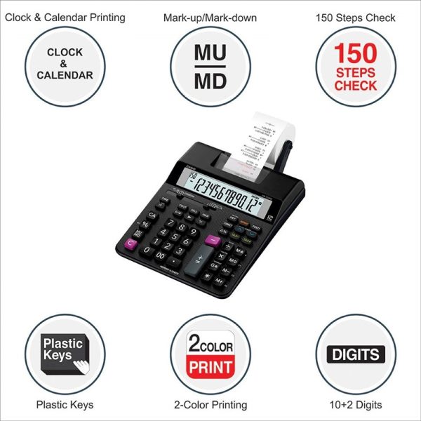CASIO HR-150RC 12-Digit Printing Calculator - Image 3