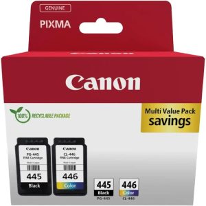 Canon PG445 and CL446 Combo Pack Ink Cartridges package view