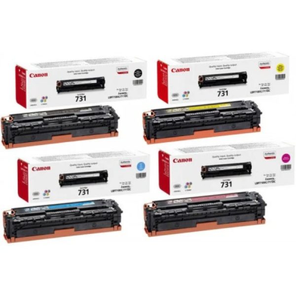 Canon 731 Toner Cartridge Set - Black, Cyan, Magenta, Yellow - Image 3