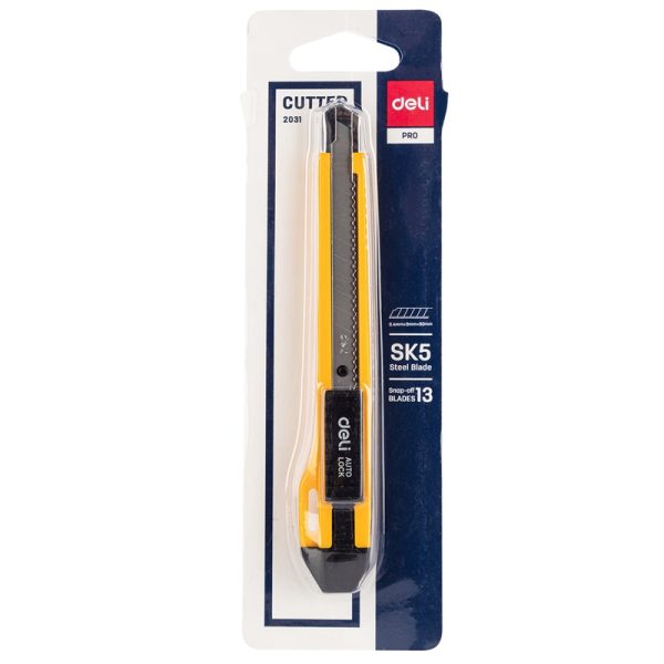 Deli E2031 Cutting Knife with Blade Braker - Pack of 12 Pcs