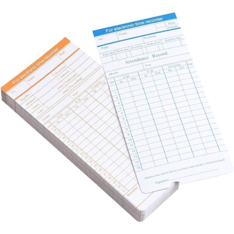DSB TC 6 Time Card