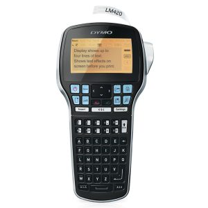 DYMO LabelManager 420P High Performance Rechargeable Portable Label Maker Kit with 4 Rolls of D1 Labels & Carrying Case