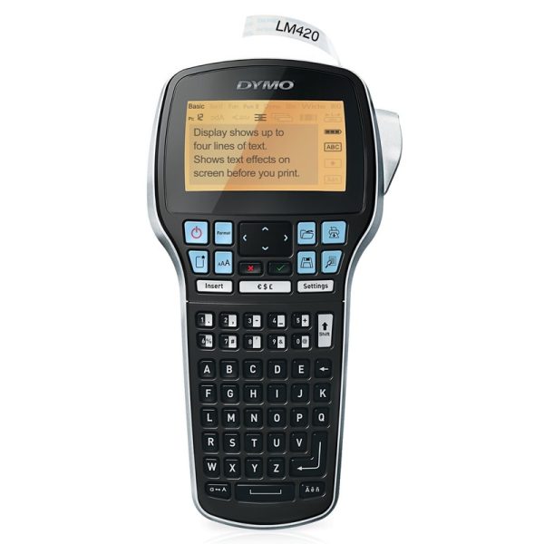DYMO LabelManager 420P High Performance Rechargeable Portable Label Maker Kit with 4 Rolls of D1 Labels & Carrying Case