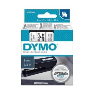 DYMO D1 Standard Labels Black Text on White Label 9MM x 7M-S0720680