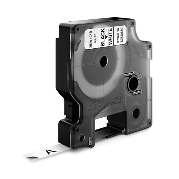 DYMO D1 Standard Labels Black Text on White Label 9MM x 7M-S0720680 - Image 2