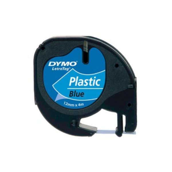 DYMO LetraTag® Plastic Labels Black Text on Blue Label-S0721650 - Image 2