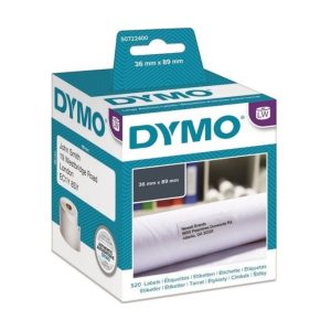DYMO LabelWriter™Labels Black Text on White Label 36 mm x 89 mm- 2 Rolls of 260-S0722400