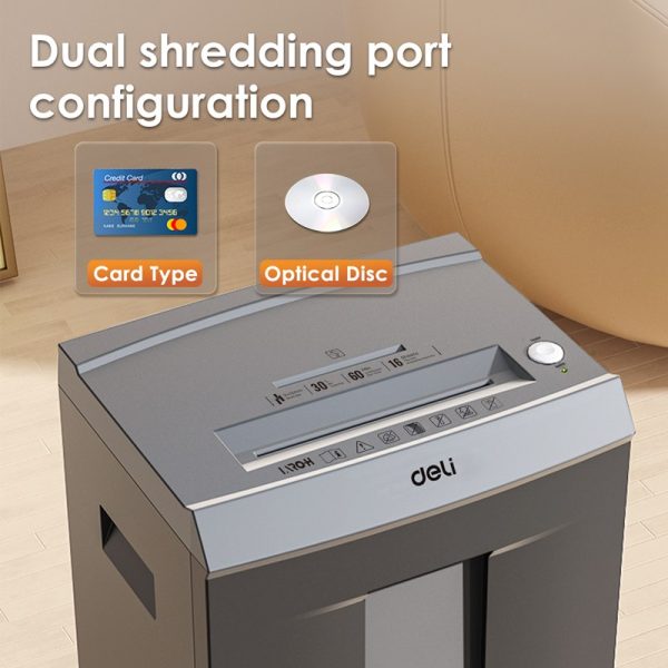 Deli ET096 Paper Shredding Machine - 30L , 16 Sheets - Image 5