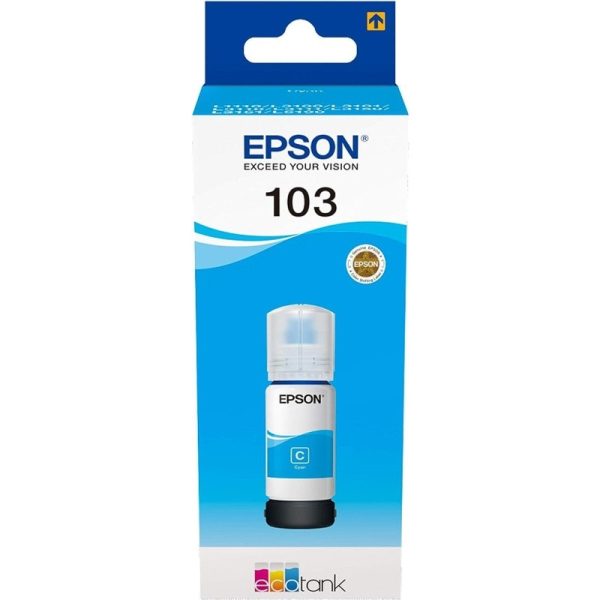 Epson 103 Ecotank Ink Bottle, Cyan - 65Ml
