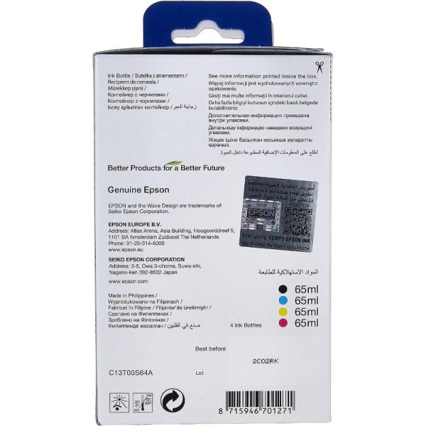 Epson 103 Ink EcoTank 4-colour Multipack, Black, Magenta, Cyan, Yellow - Image 3