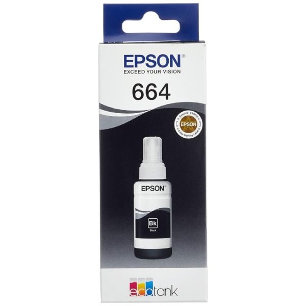 Epson 664 EcoTank Black Ink Bottle- T6641 - 70ml