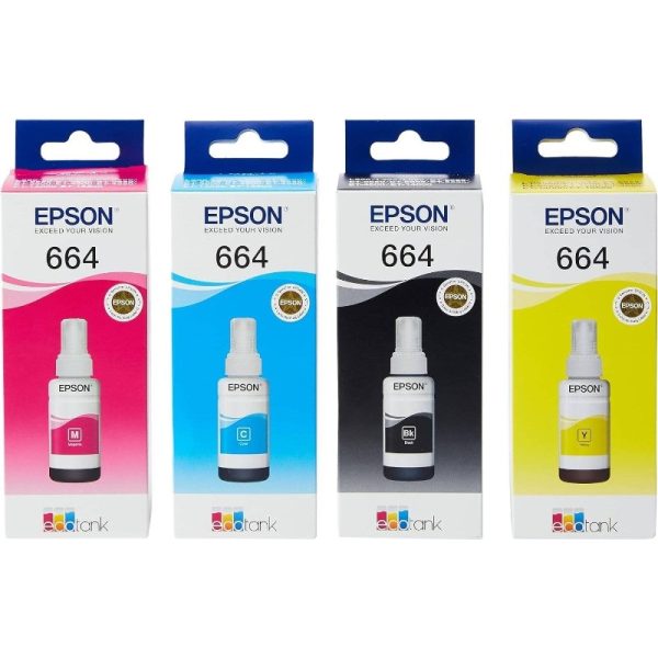 Epson EcoTank 664 All Colors Multipack Ink Bottles - Image 2